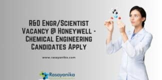 R&D Engr/Scientist Vacancy @ Honeywell - Chemical Engineering