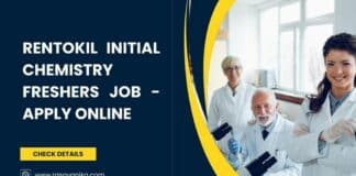 Rentokil Initial Chemistry Freshers Job - Apply Online