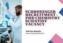 Schrodinger Recruitment - PhD Chemistry Scientist Vacancy