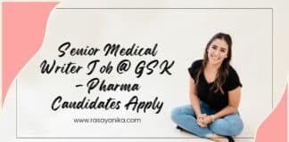 Senior Medical Writer Job @ GSK - Pharma Candidates Apply