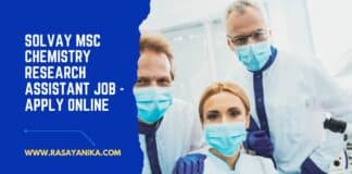 Solvay MSc Chemistry Research Assistant Job - Apply Online