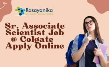 Sr. Associate Scientist Job @ Colgate – Apply Online Sr. Associate Scientist Job @ Colgate - Apply Online