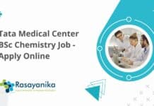 Tata Medical Center BSc Chemistry Job - Apply Online