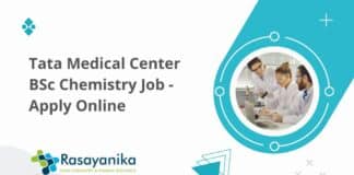 Tata Medical Center BSc Chemistry Job - Apply Online