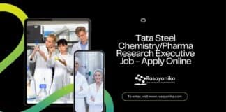 Tata Steel Chemistry/Pharma Research Executive Job - Apply Online