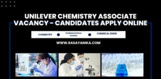 Unilever Chemistry Associate Vacancy - Candidates Apply Online