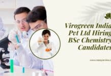 Virogreen India Pvt Ltd Hiring BSc Chemistry Candidates