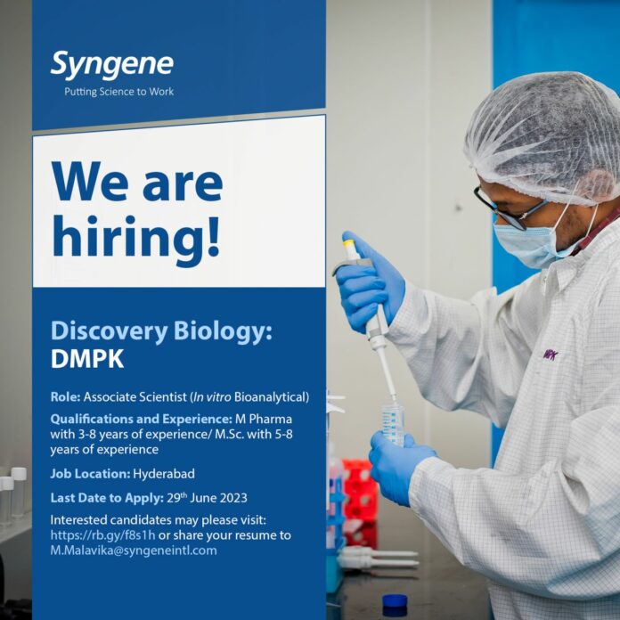 MPharma Associate Scientist Job