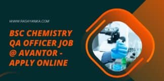 BSc Chemistry QA Officer Job @ Avantor - Apply Online