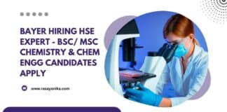 Bayer Hiring Chemistry Candidates
