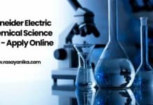 Schneider Electric Chemical Science Job - Apply Online