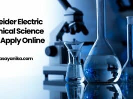 Schneider Electric Chemical Science Job - Apply Online