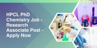 HPCL PhD Chemistry Job - Research Associate Post - Apply Now