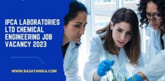Ipca Laboratories Ltd Chemical Engineering Job Vacancy 2023