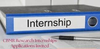 CBMR Research Internships - Applications Invited - Check Details