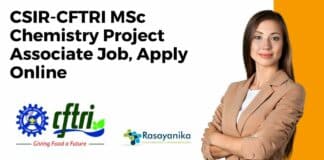 CSIR-CFTRI MSc Chemistry Project