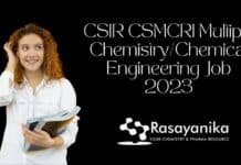 CSIR CSMCRI Chemistry/Chemical Engineering Job 2023