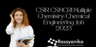 CSIR CSMCRI Chemistry/Chemical Engineering Job 2023