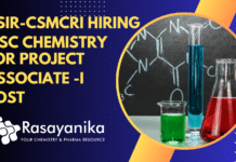 MSc chemistry job at CSIR-CSMCRI