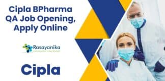 Cipla BPharma QA Job