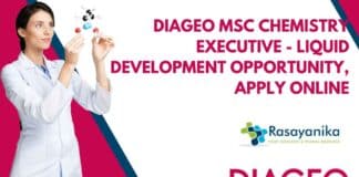 DIAGEO MSc Chemistry Executive