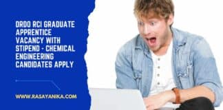DRDO RCI Graduate Apprentice Vacancy With Stipend - Chemical Engineering Candidates Apply