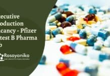 Executive Production Vacancy - Pfizer Latest B Pharma JobExecutive Production Vacancy - Pfizer Latest B Pharma Job