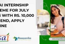 FSSAI Internship 2023 July Chemistry