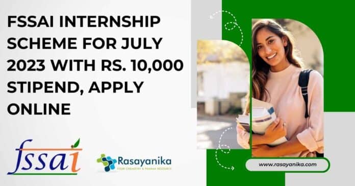 FSSAI Internship 2023 July Chemistry