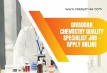 Givaudan Chemistry Quality Specialist Job - Apply Online