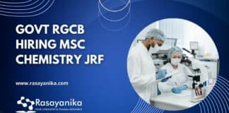 Govt RGCB Hiring MSc Chemistry JRF - Applications Invited