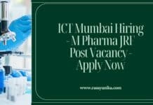 ICT Mumbai Hiring - M Pharma JRF Post Vacancy - Apply Now