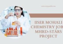 IISER Mohali Chemistry Job - MHRD-STARS Project