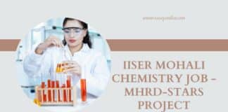 IISER Mohali Chemistry Job - MHRD-STARS Project