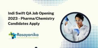 Indi Swift QA Job Opening 2023 - Pharma/Chemistry Candidates Apply