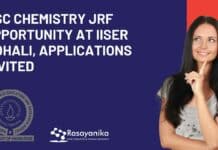 MSc Chemistry JRF IISER