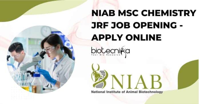 NIAB MSc Chemistry JRF