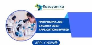 PMBI Pharma Job Vacancy 2023 - Applications Invited