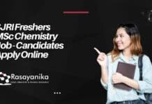 SJRI Freshers MSc Chemistry Job - Candidates Apply Online