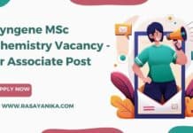 Syngene MSc Chemistry Vacancy - Sr Associate Post