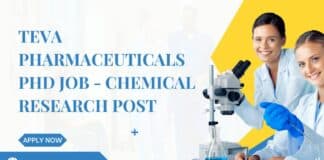 Teva Pharmaceuticals PhD Job - Chemical Research Post