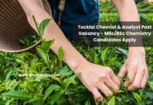 Tocklai Chemist & Analyst Post Vacancy - MSc/BSc Chemistry Candidates Apply