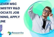 Unilever MSc Chemistry