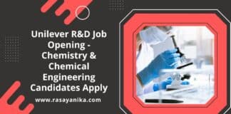 Unilever R&D Job Opening - Chemistry & Chemical Engineering Candidates Apply