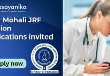 JRF available at IISER Mohali