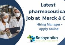 latest pharmaceutical job at MSD