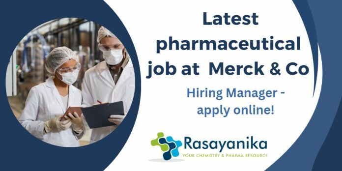 latest pharmaceutical job at MSD