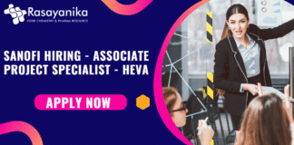Sanofi Hiring - Latest Associate Project Specialist - HEVA