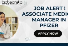 Associate Medical Manager in pfizer Apply Now