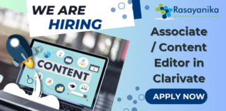 Associate/Content Editor in Clarivate